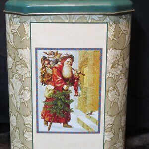 Victorian Collection Collectible Santa Card Tin (empty)